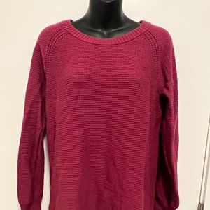 GAP Mulberry Colour Waffle Sweater - Size L
